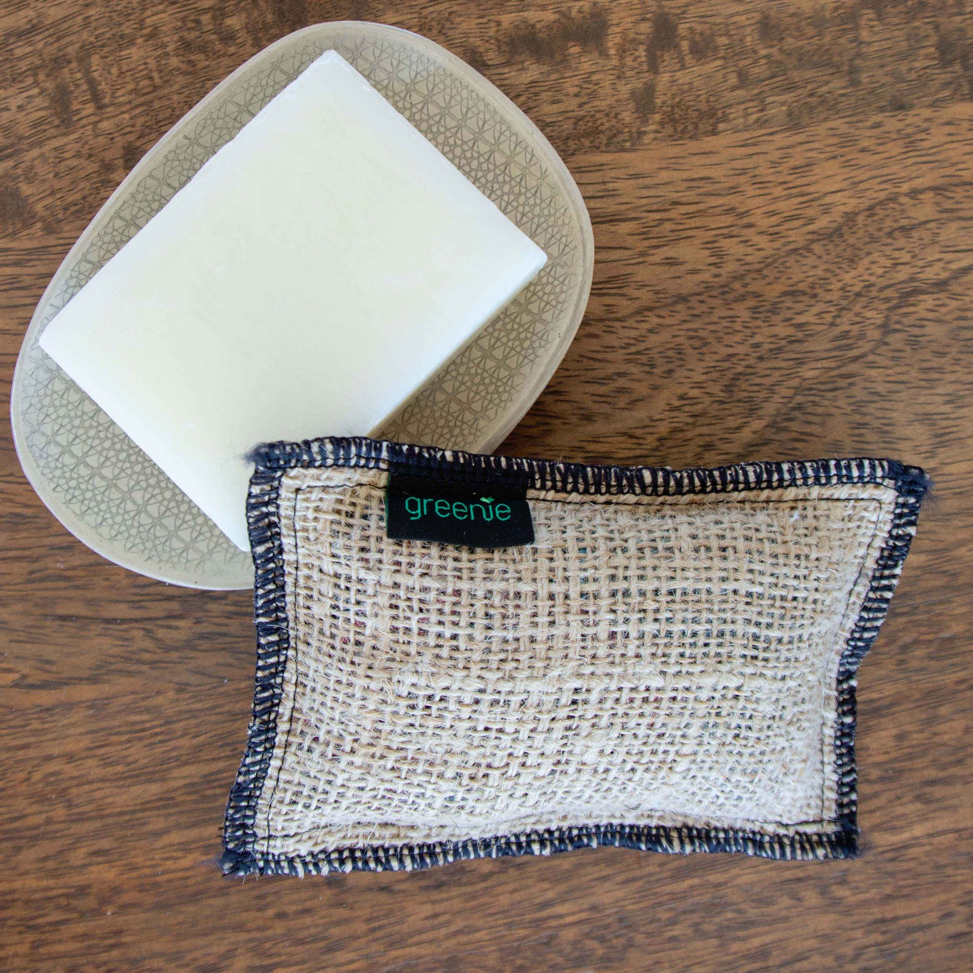 Upsponge. Hessian sponge made from waste-not want-nots.