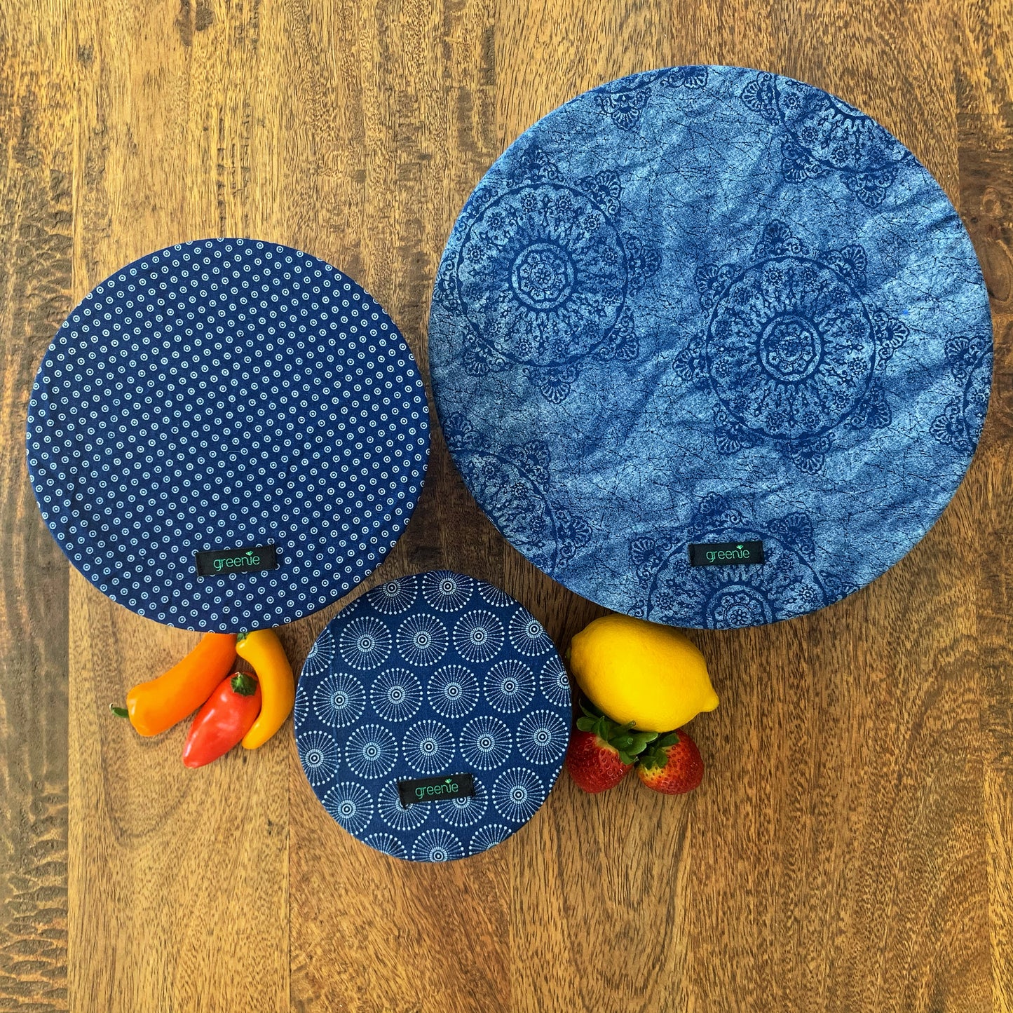 Food Covers Shweshwe (set of 3)